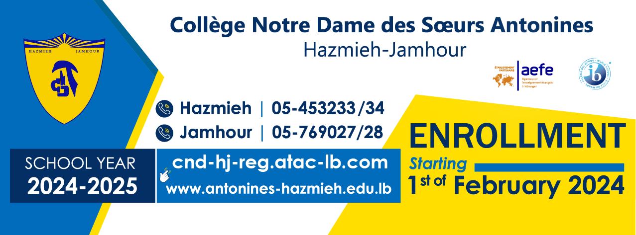 Collège Notre Dame des Soeurs Antonines.  Hazmieh-Jamhour